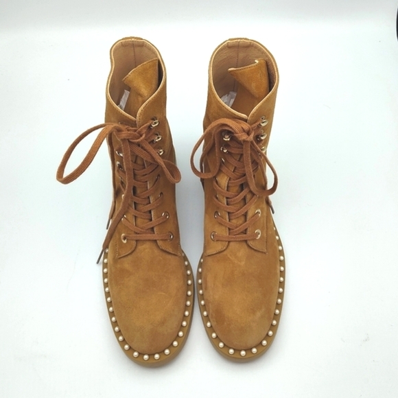 NEW STUART WEITZMAN SONDRA ANKLE BOOT IN TAN 🤎 SIZE 5  $782 - Picture 3 of 15